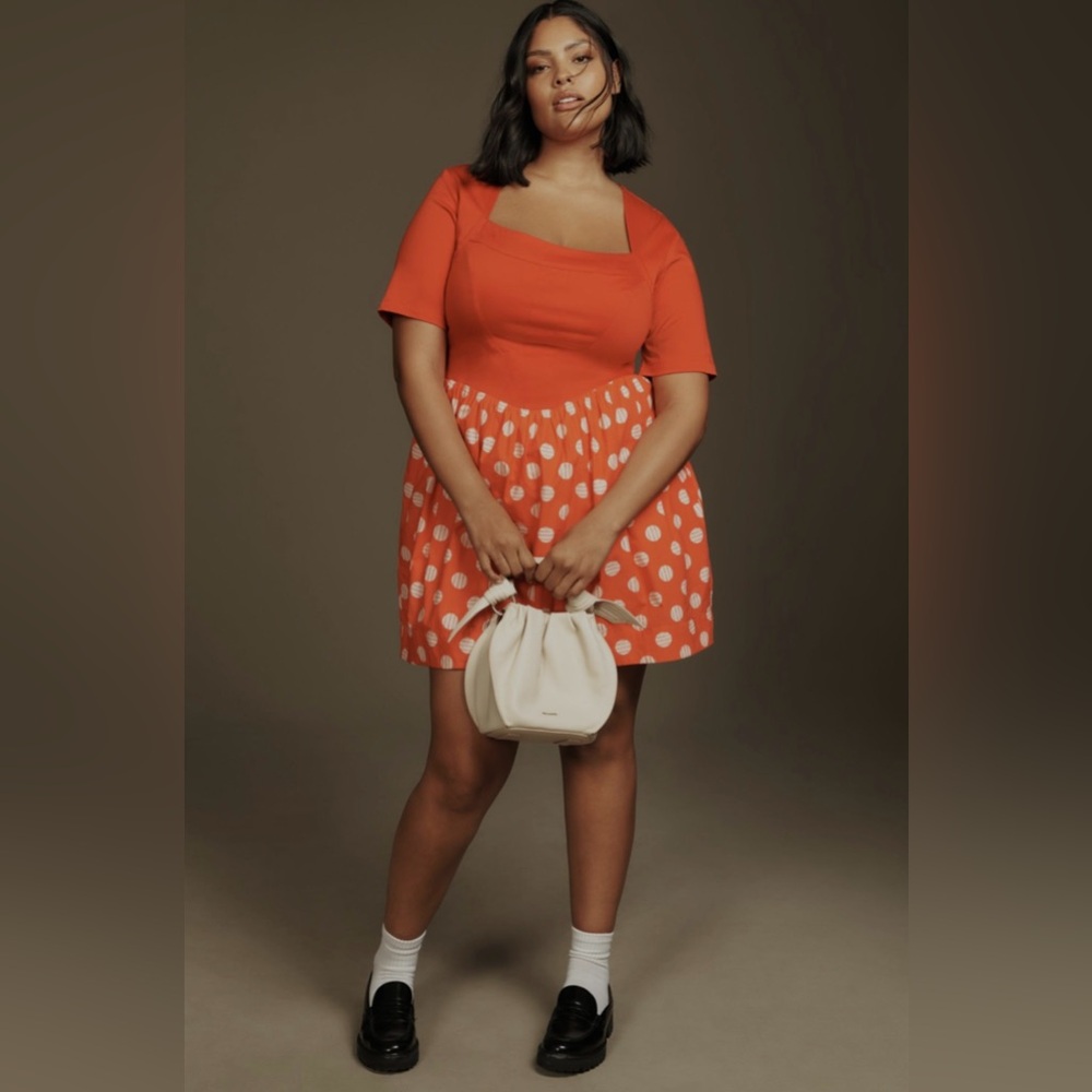 Orange Polka Dot Dress